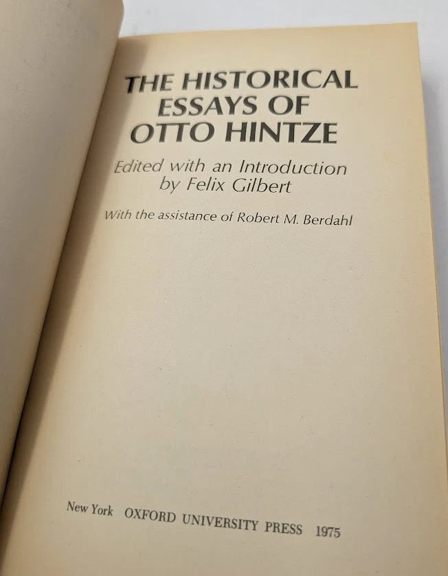 The Historical Essays of Otto Hintze
