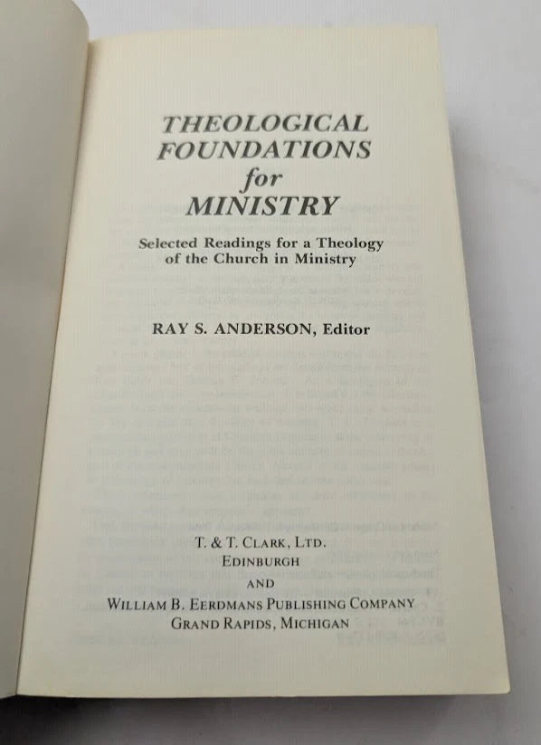 Theological Foundations for Ministry
