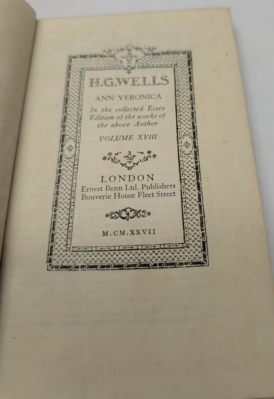 Ann Veronica  by H G Wells 1927 Hardcover