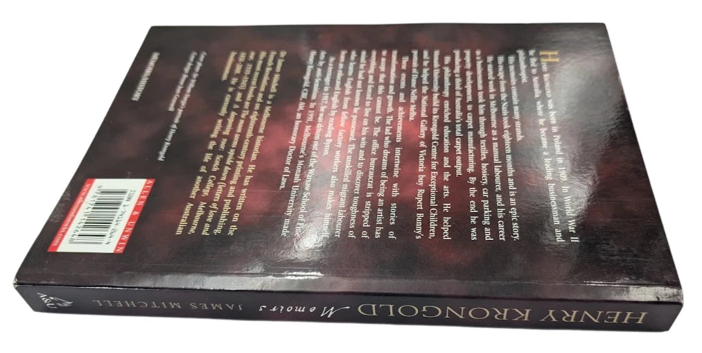 Henry Krongold: Memoirs, actual copy photograph 3