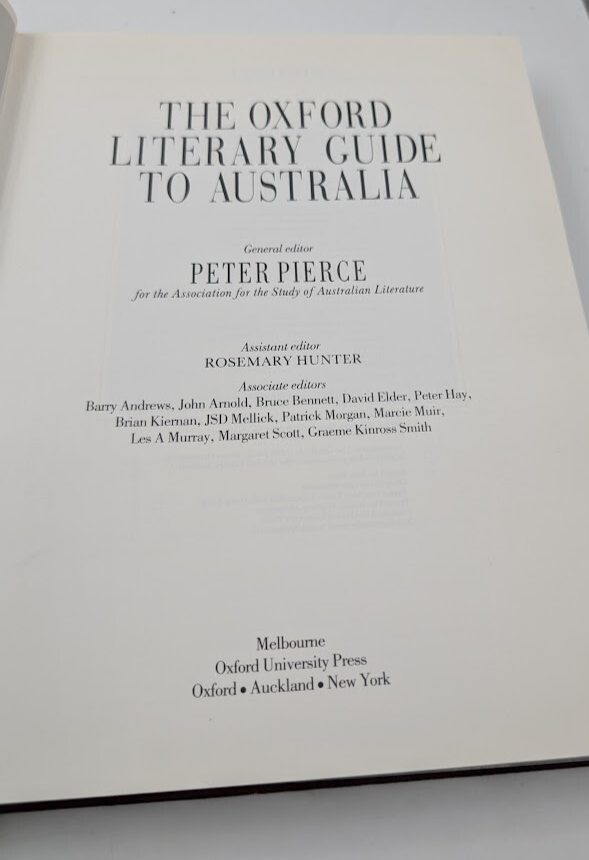 The Oxford Literary Guide to Australia by Peter Pierce, Rosemary Hunter - book detail 5
