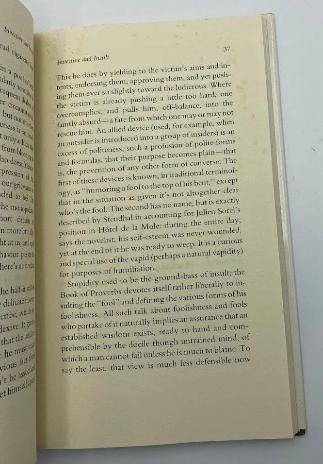 Bad Mouth: Fugitive Papers on the Dark Side by Robert Martin Adams (HC, 1977)