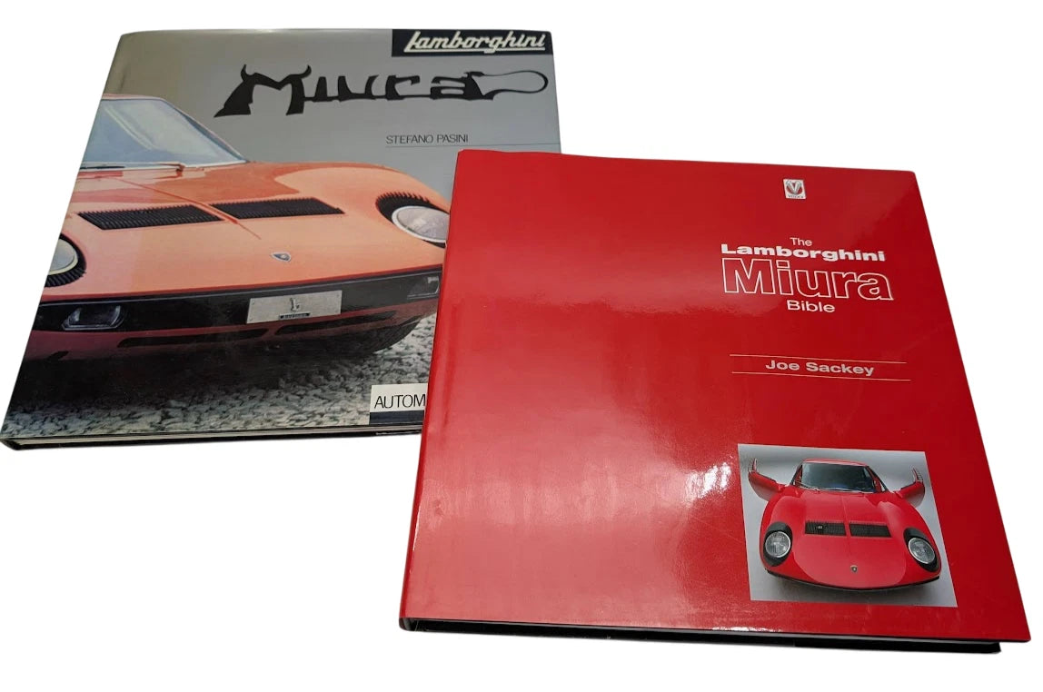 Lamborghini 2-in-1 vintage book Bundle (Miura Masterpiece by Stefano Pasini + Joe Sackey)