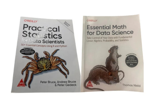 Data Science Books 2-in-1 deal (Essential Math Data Science + Practical Statistics)