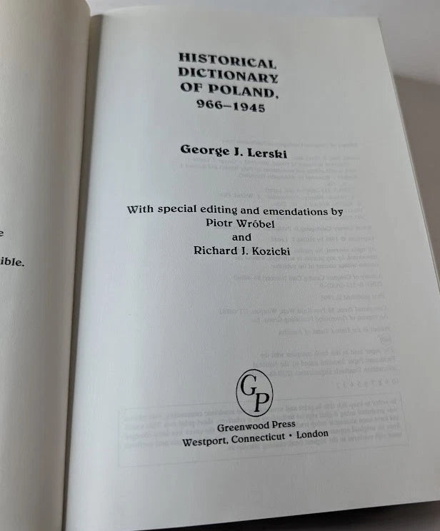 Historical Dictionary of Poland, 966–1945