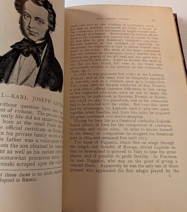 Celebrated Violinists, Past and Present by A. Ehrlich | Third Edition Hardcover (1913) - book detail 6