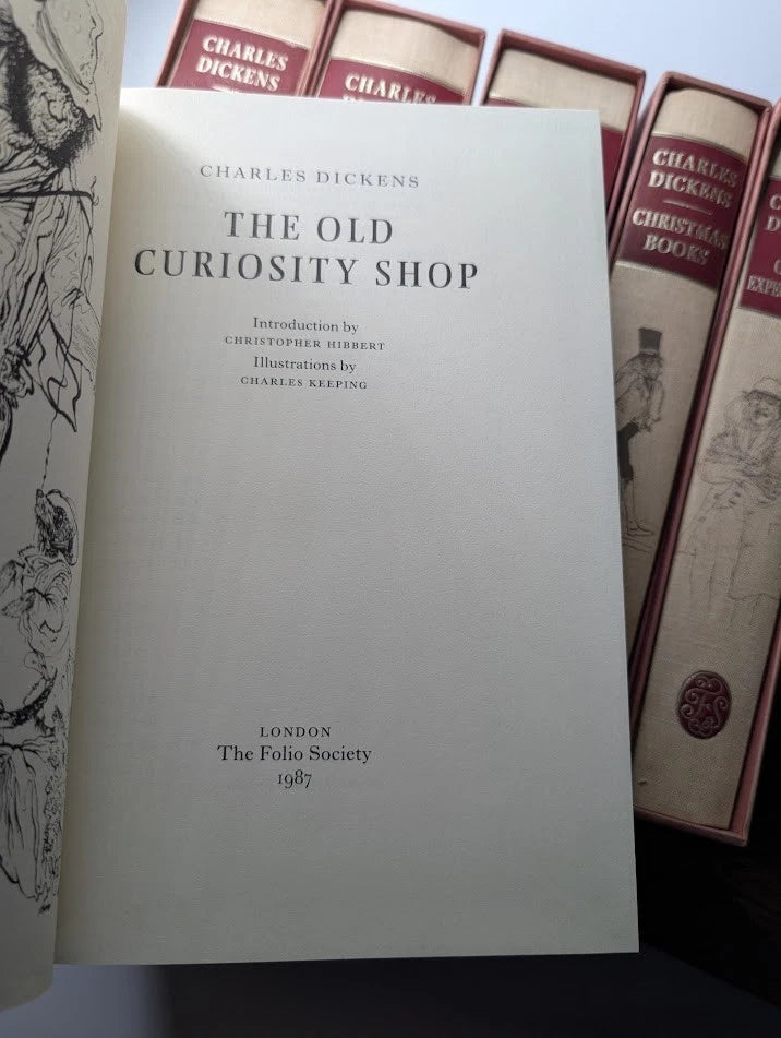Charles Dickens Folio Society 6 Volume set with Charles Keeping art and all Slipcases