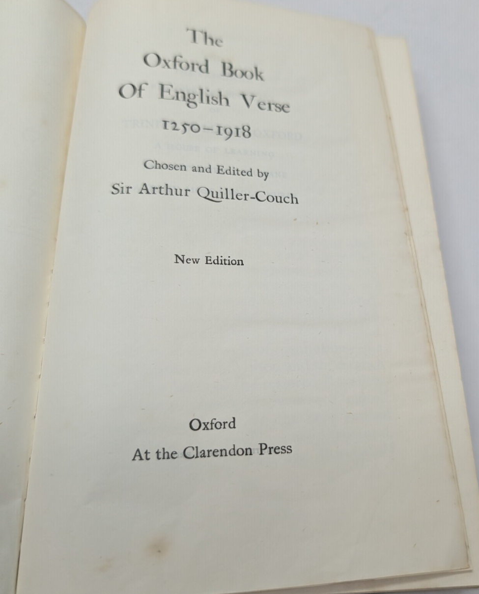 Oxford book of English verse : 1250 to 1918 by Sir, Arthur quiller couch - book detail 5