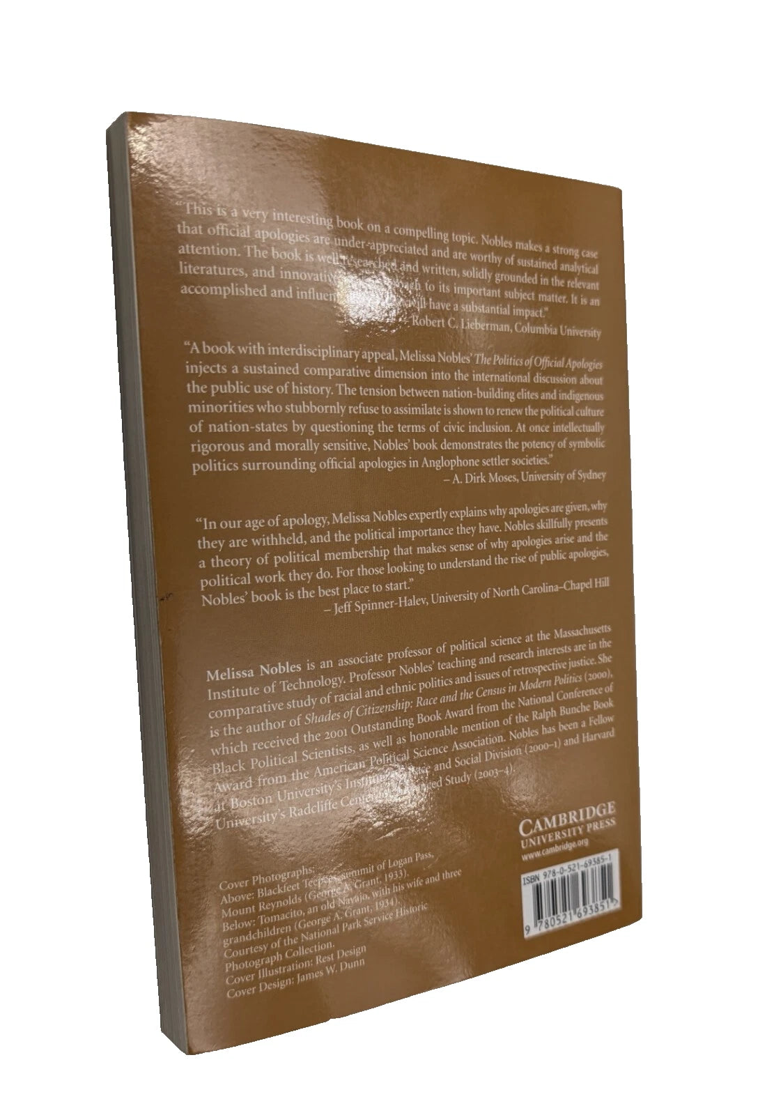 The Politics of Official Apologies Melissa Nobles 2008 Political Science History