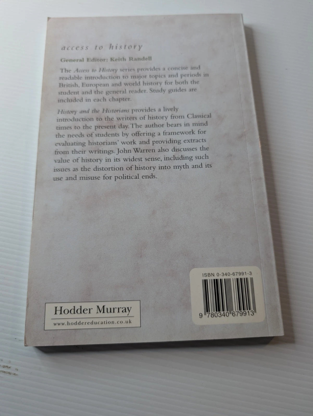 History and the Historians, actual book photo 3
