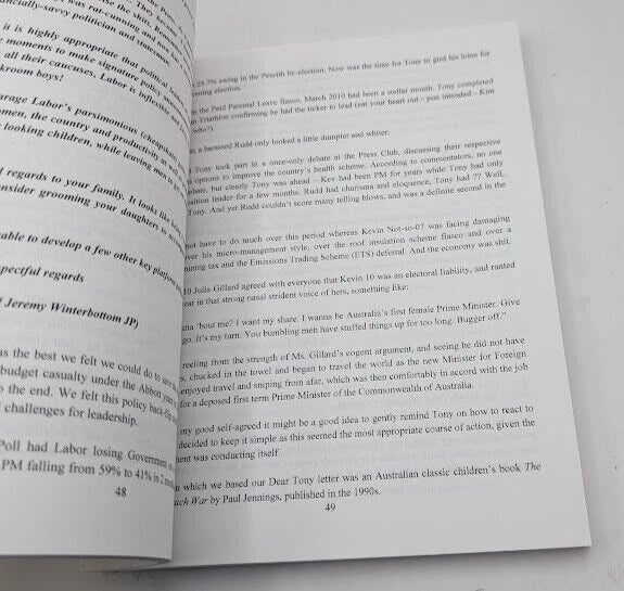 Dear Tony Abbott by Jeremy Winterbottom & John Church-Hall