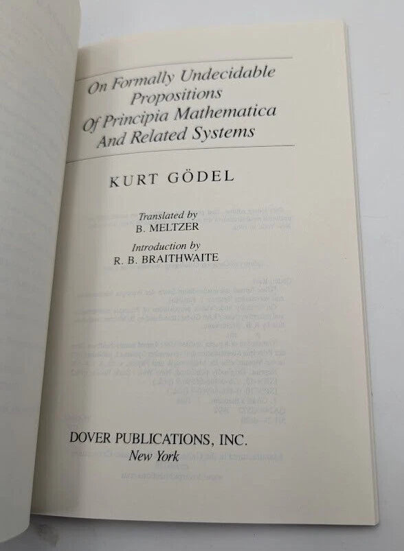 On Formally Undecidable Propositions, copy photograph 4