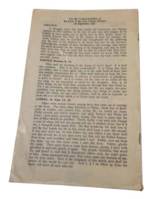 Faithful Unto Death- The  Story of the New Guinea Martyrs