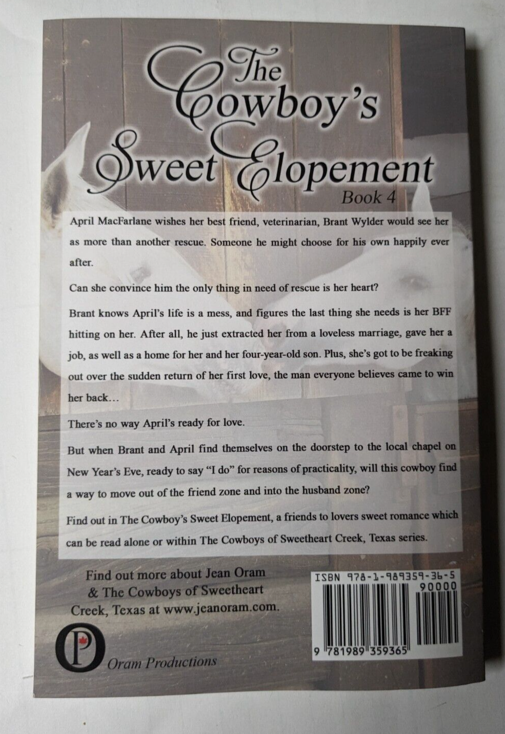 The Cowboy's Sweet Elopement by Jean Oram - book detail 3