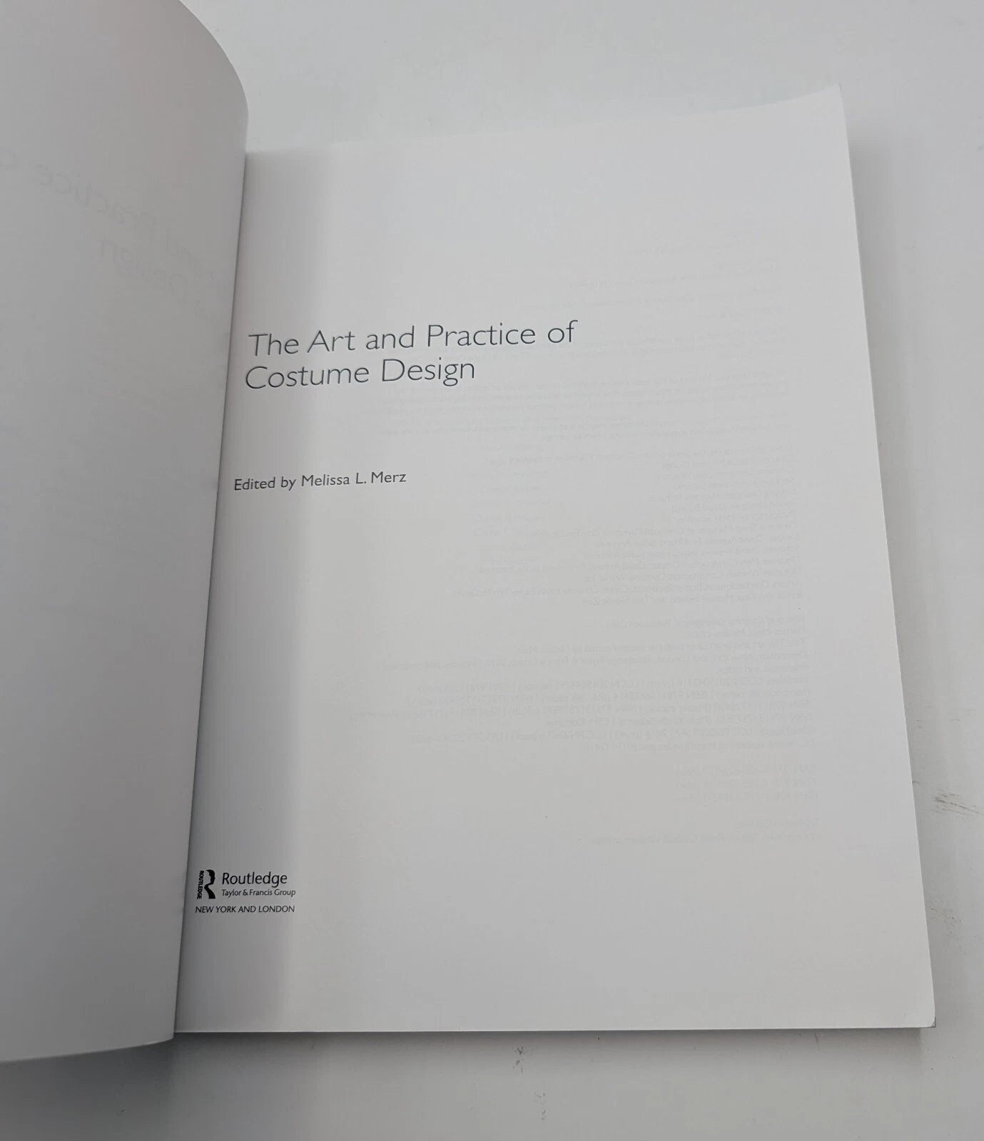Art and Practice of Costume Design Melissa Merz PB 2016 Theater Fashion Film