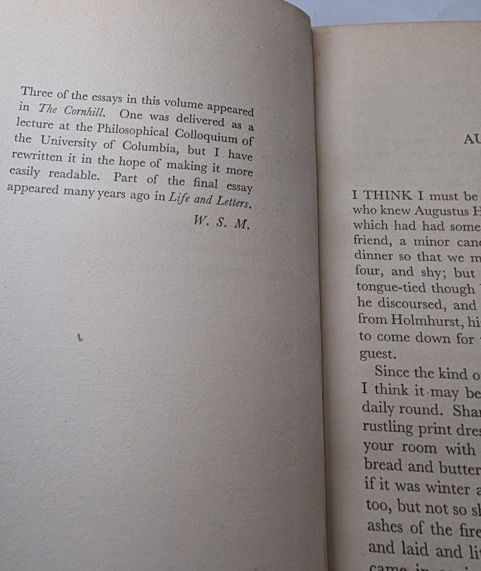 The Vagrant Mood by W Somerset Maugham 1953 HC Essays Literature Classic Writing