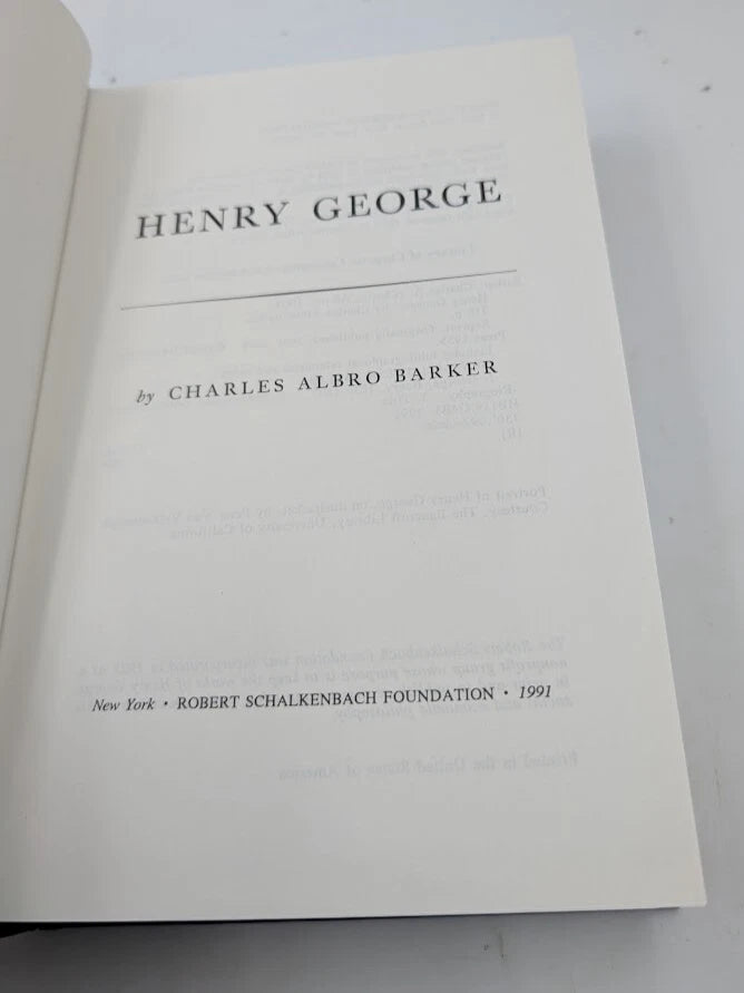 Henry George Charles Albro Barker Hardcover 1991 Biography Economics Reform 9780911312850 photo 4