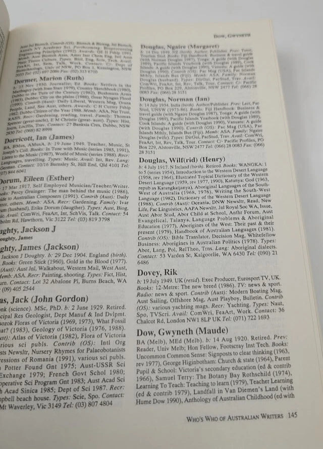 Who's Who of Australian Writers