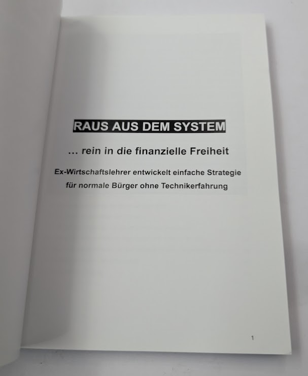GERMAN Edn: Raus aus dem System, rein in die finanzielle Freiheit by Martin Schmidt - book detail 3