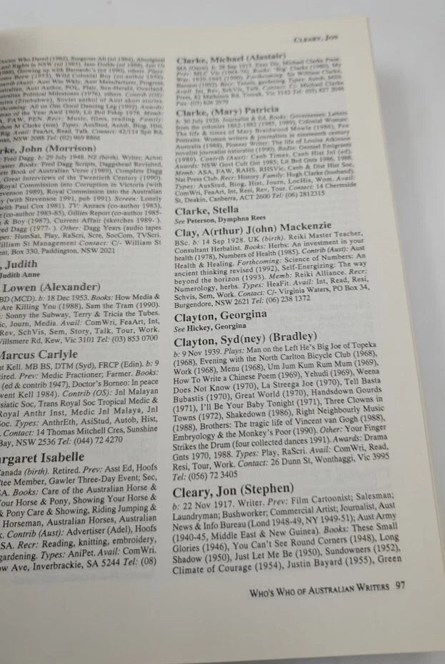Who's Who of Australian Writers