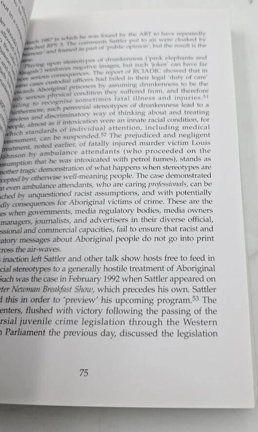 Myth of Privilege Aboriginal Status Media Visions Public Ideas 1998