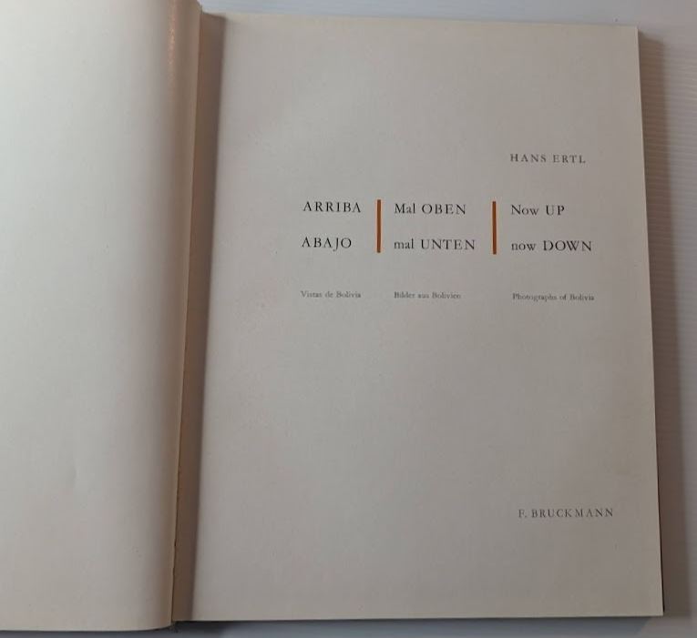 Now Up Now Down: Photographs of Bolivia by Hans Ertl - book detail 7