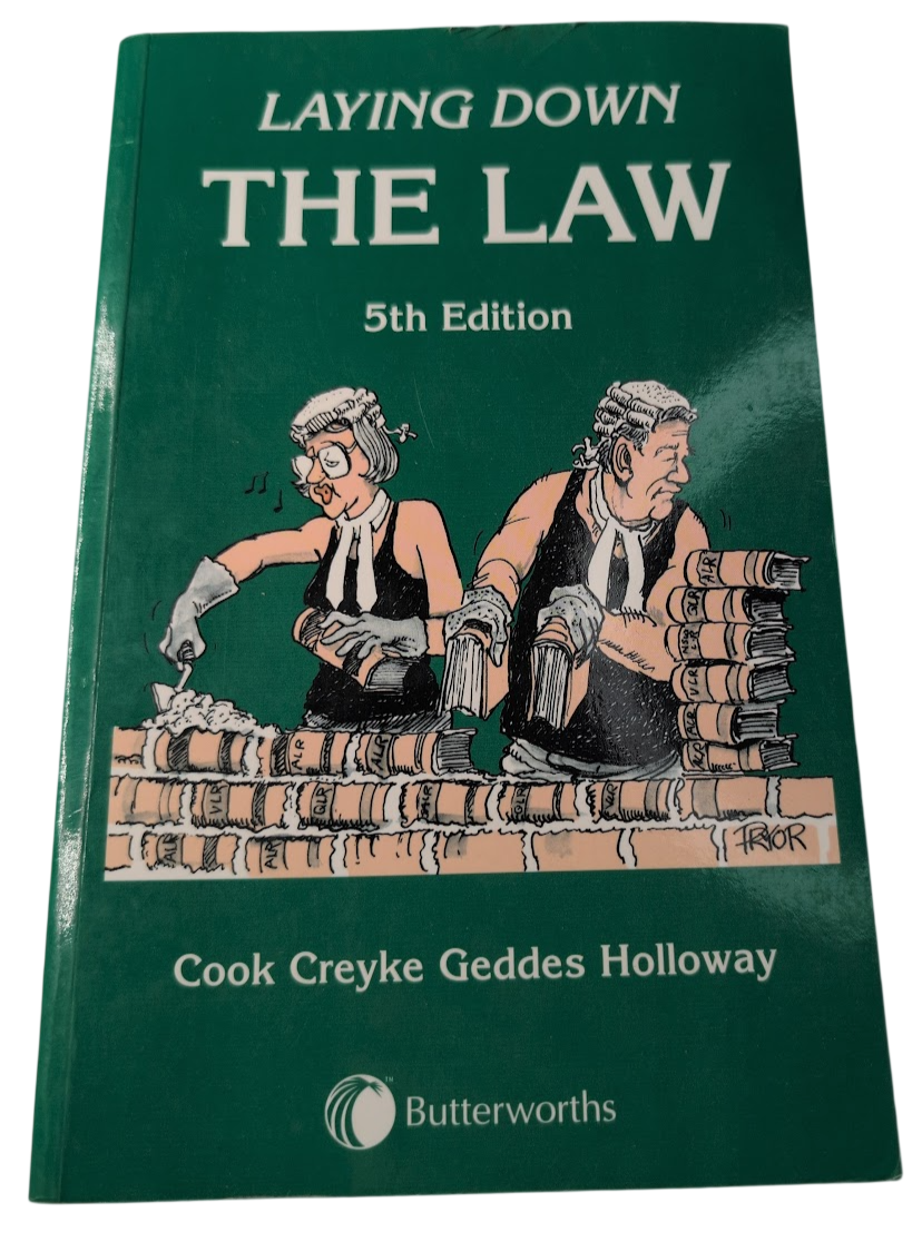 Laying Down Law by Holloway Ian Cook Catriona, Creyke Robin, Geddes Robert - front cover