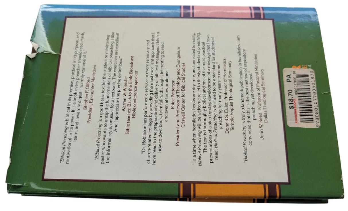Biblical Preaching Expository Messages Haddon by W Robinson-Homiletics