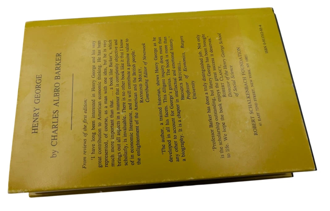 Henry George Charles Albro Barker Hardcover 1991 Biography Economics Reform 9780911312850 photo 2