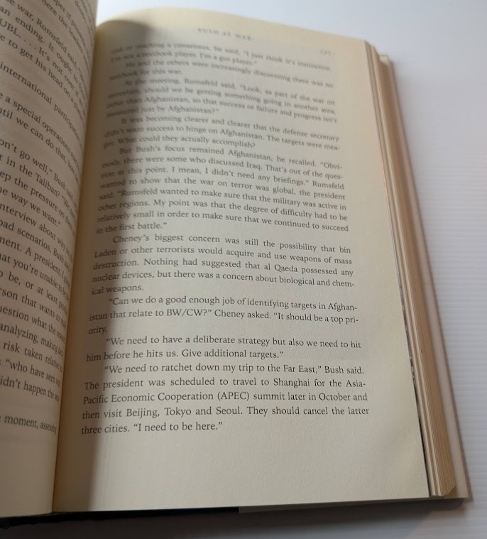 Bush at War : inside the Bush White House by Bob Woodward - book detail 6