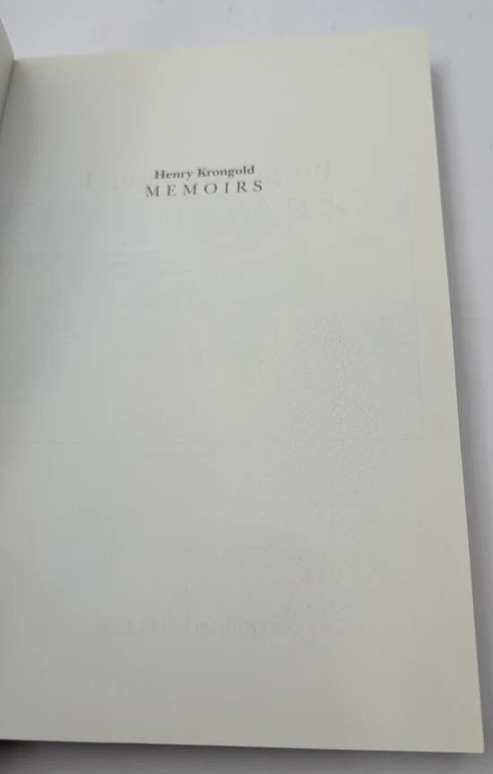 Henry Krongold: Memoirs, actual copy photograph 5