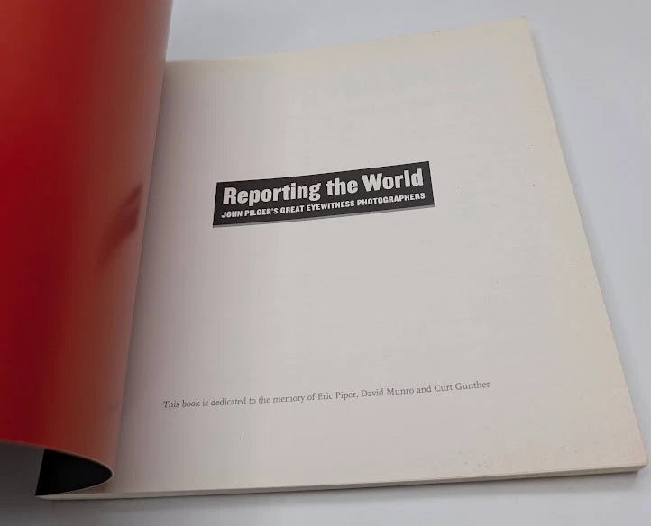 Reporting the World: John Pilger's Great Eyewitness Photographers, 2001 paperback, copy photograph 2