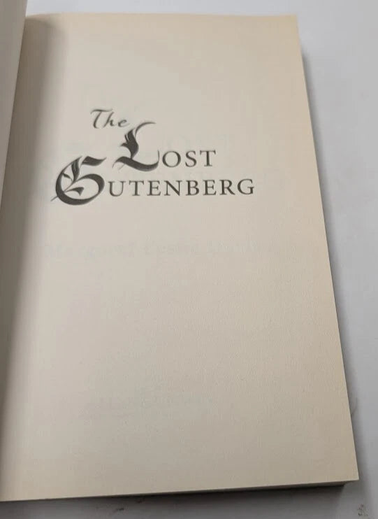 The Lost Gutenberg, actual Pearl Press paperback copy, photograph 5 of 8