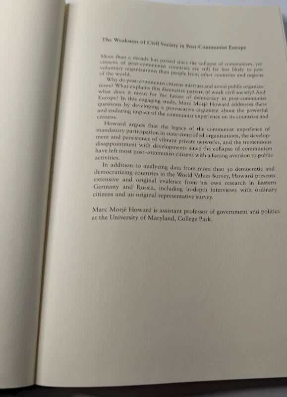 The Weakness of Civil Society in Post-Communist Europe - image 4 of 6