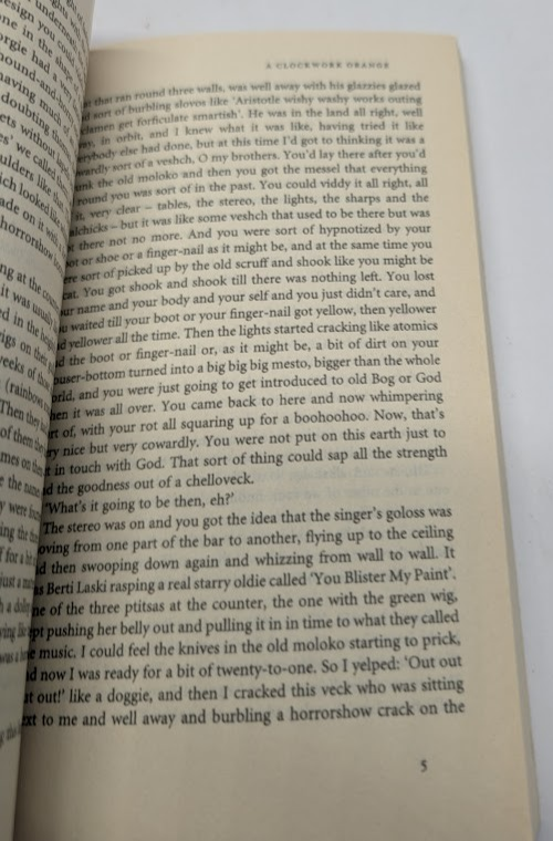 Clockwork Orange by Anthony Burgess - book detail 5