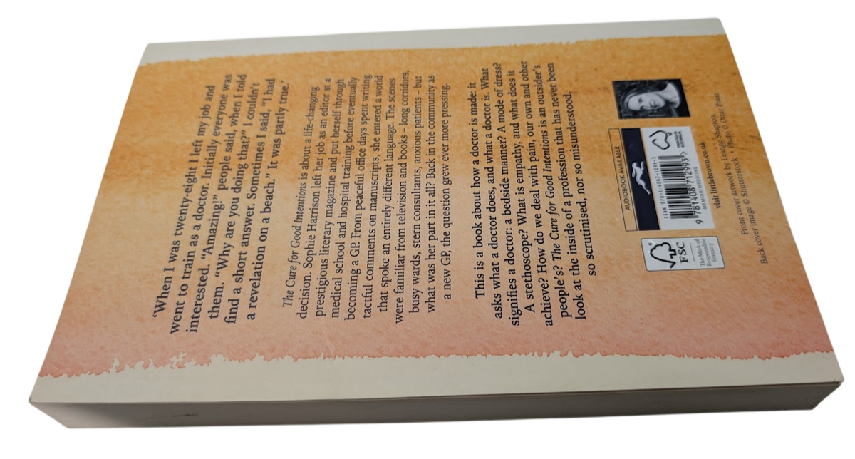 The Cure for Good Intentions, actual Pearl Press paperback copy, photograph 2 of 5