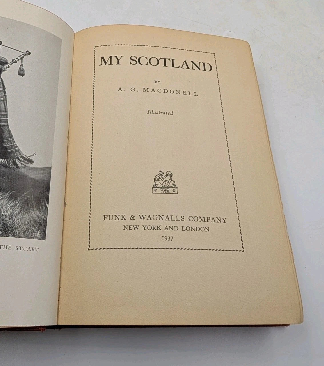 My Scotland AG Macdonell HC 1937 First Edition Scottish History Culture photo 13