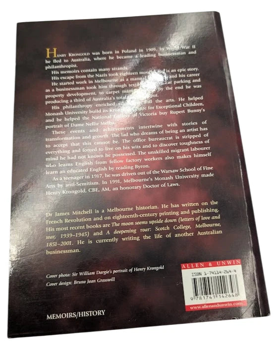 Henry Krongold: Memoirs, actual copy photograph 2