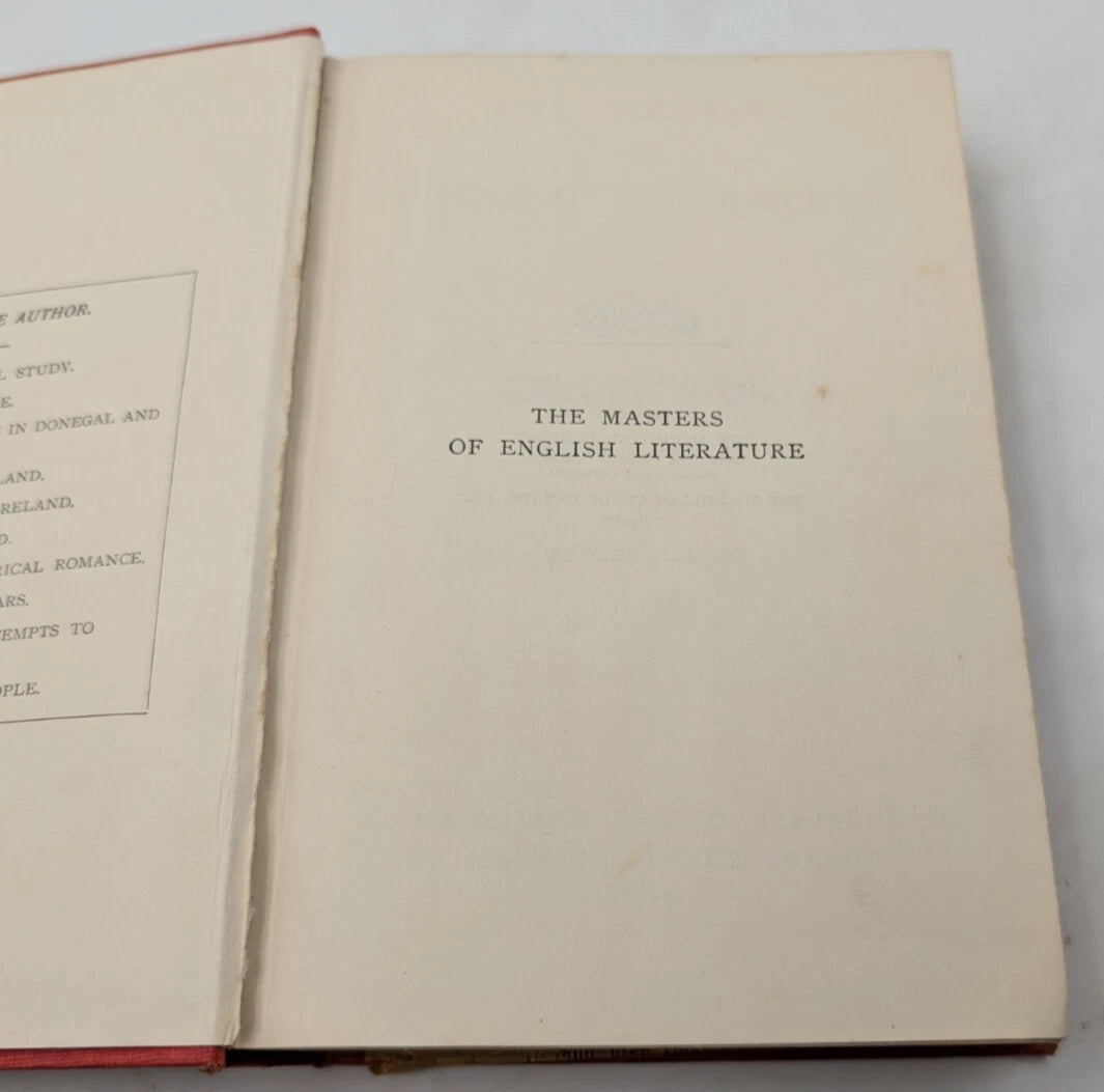Masters Of English Literature Stephen Lucius Gwynn HC 1931 Literary Criticism photo 7