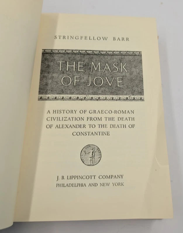 Mask of Jove Stringfellow Barr 1st Edition