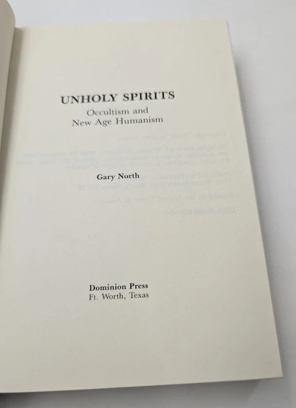 Unholy Spirits: Occultism and New Age Humanism, actual copy photograph 3