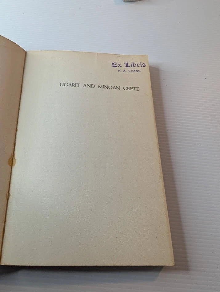 Ugarit and Minoan Crete, actual book photo 5