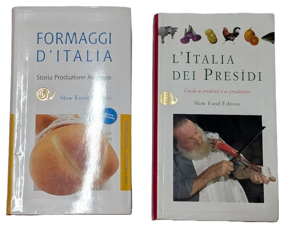 Slow Food Italia Book Bundle: Formaggi d'Italia + L'Italia dei Presìdi - book covers