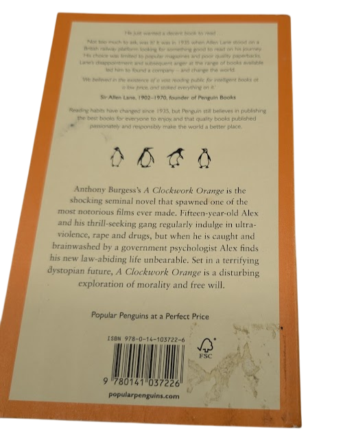 Clockwork Orange by Anthony Burgess - book detail 2