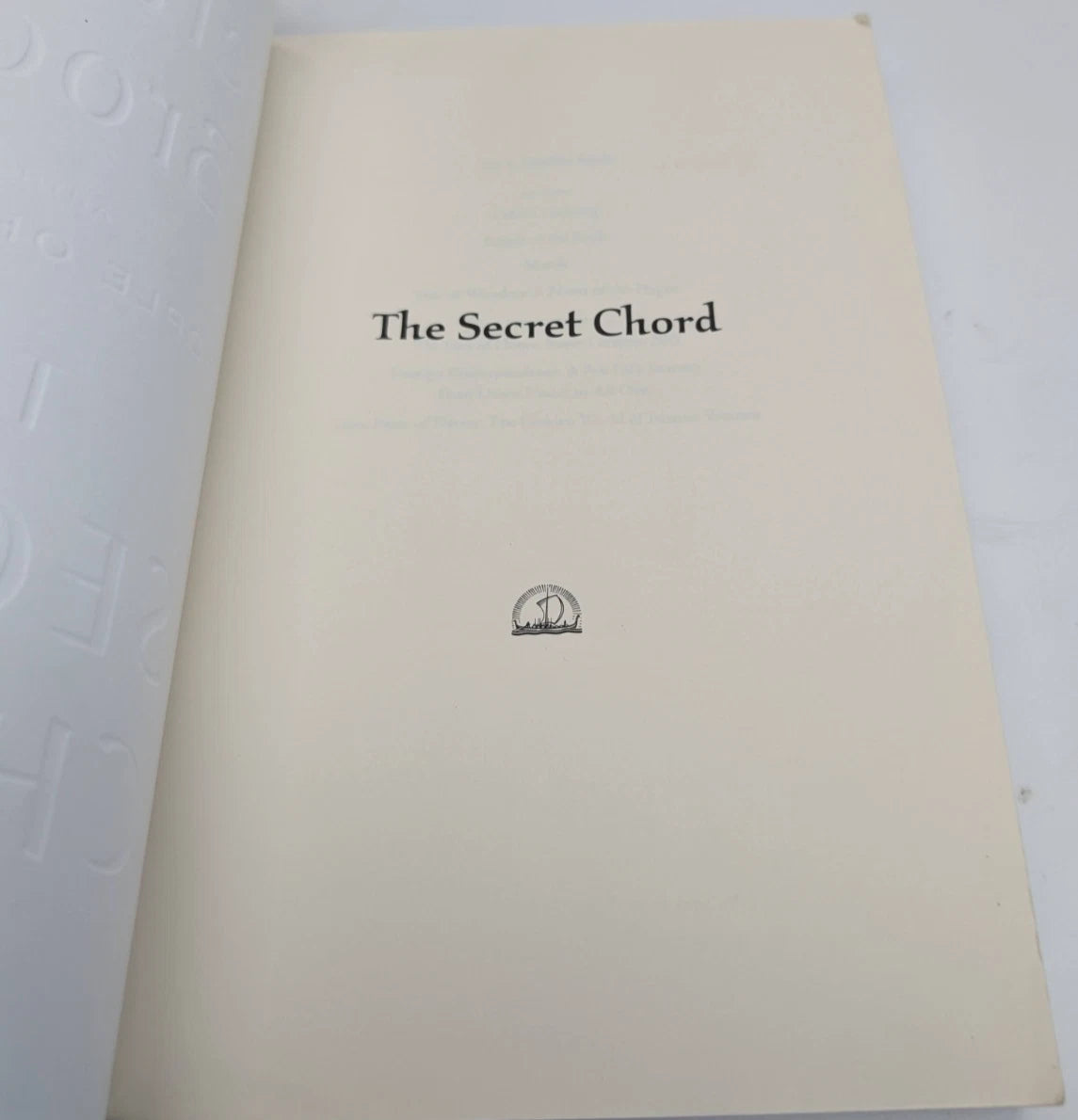 The Secret Chord by Geraldine Brooks, copy photograph 6
