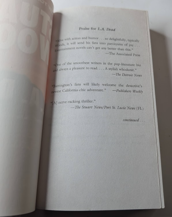 L.A. Dead by Stuart Woods - book detail 4