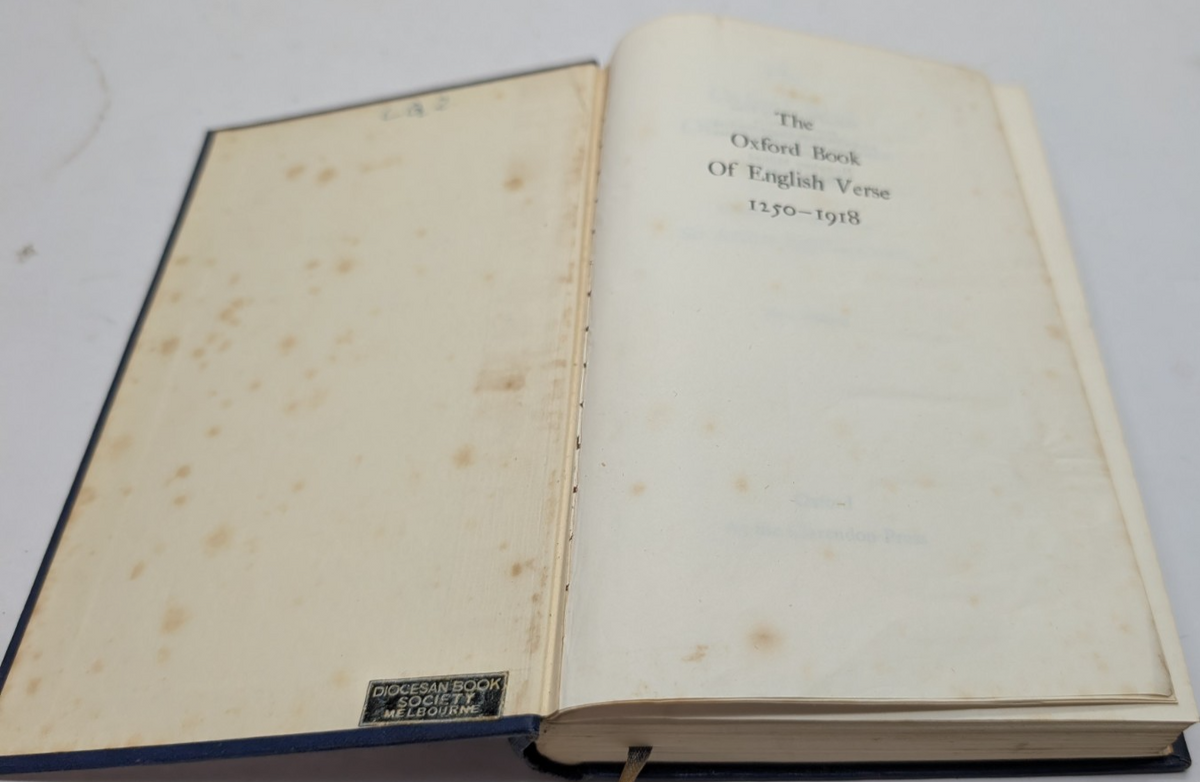 Oxford book of English verse : 1250 to 1918 by Sir, Arthur quiller couch - book detail 4
