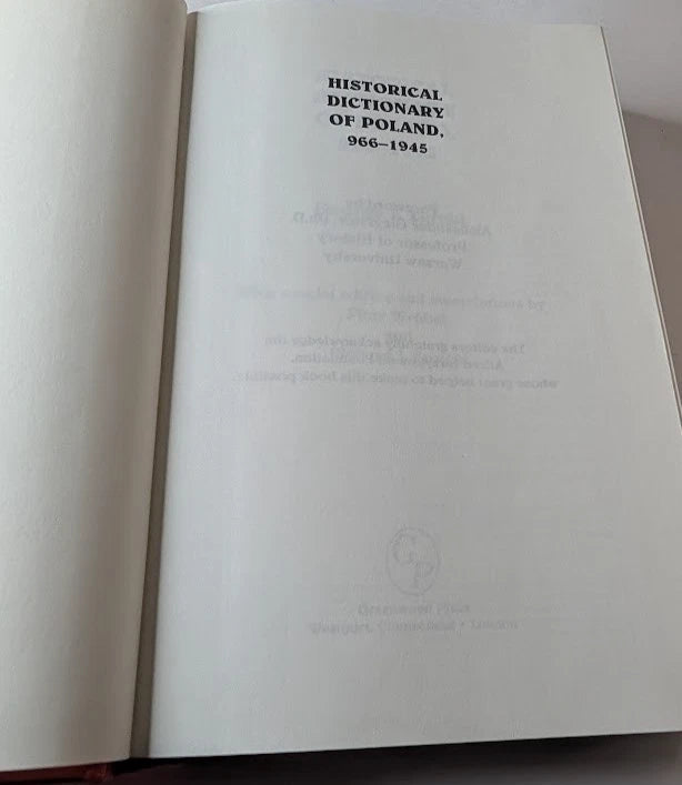 Historical Dictionary of Poland, 966–1945