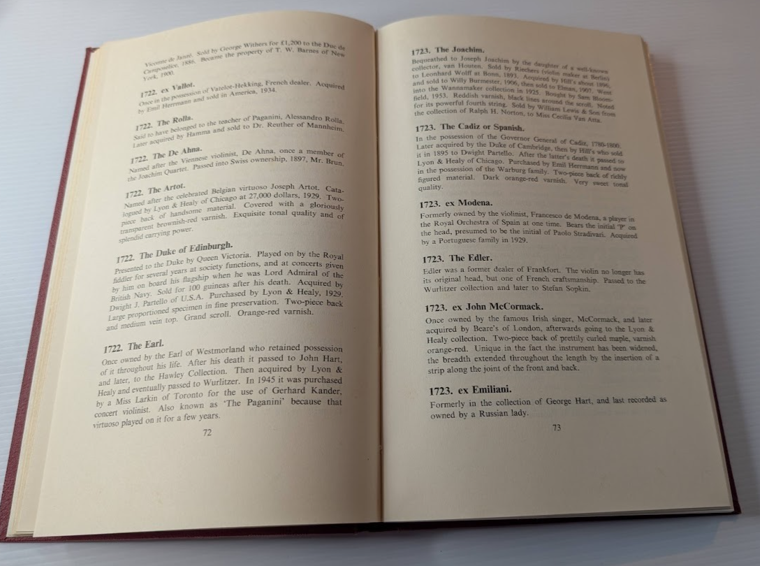 Antonio Stradivari: His Life and Instruments by W. Henley | First Edition Hardcover (1961), No Dust Jacket - book detail 8