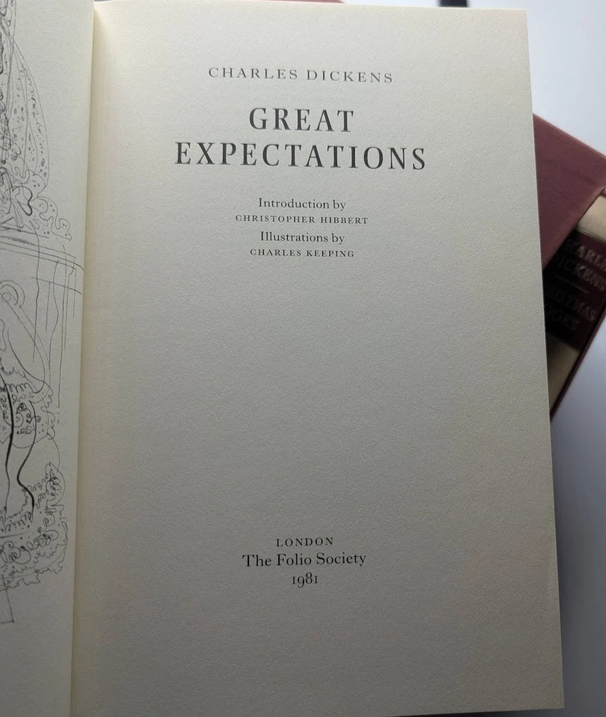 Charles Dickens Folio Society 6 Volume set with Charles Keeping art and all Slipcases
